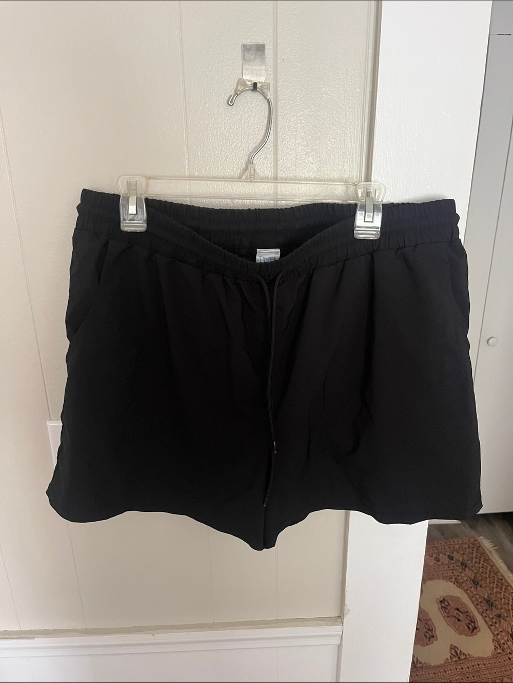 Time and Tru Black Women's Athletic Drawstring Shorts